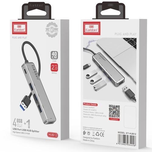 هاب 5 پورت USB2.0 ارلدام مدل EARLDOM HUB12  