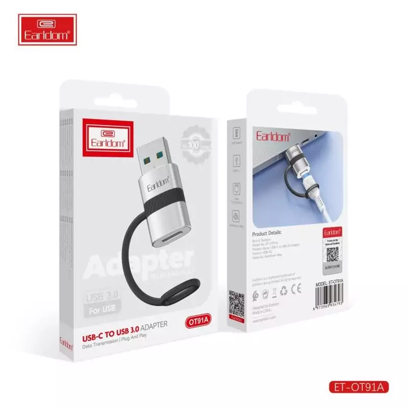 مبدل تایپ سی به USB ارلدام مدل OT91  