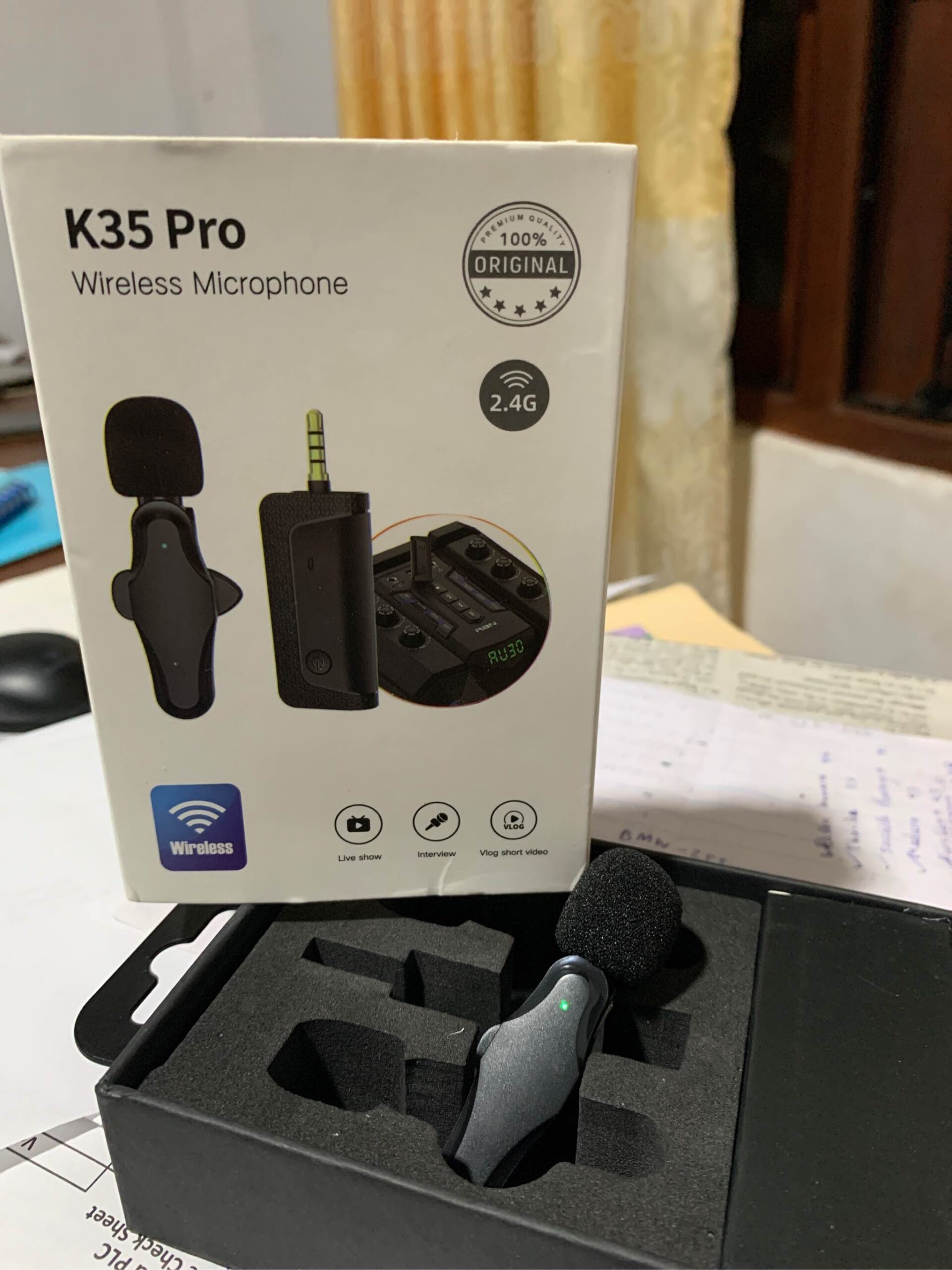 ميکروفن بيسيم يقه اي K35 PRO بلوتوثي  