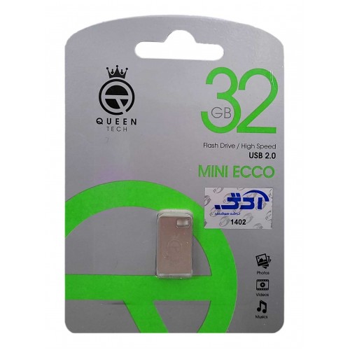 فلش مموري کوئين تک مدل MINI ECCO ظرفيت 32 گيگابايت  